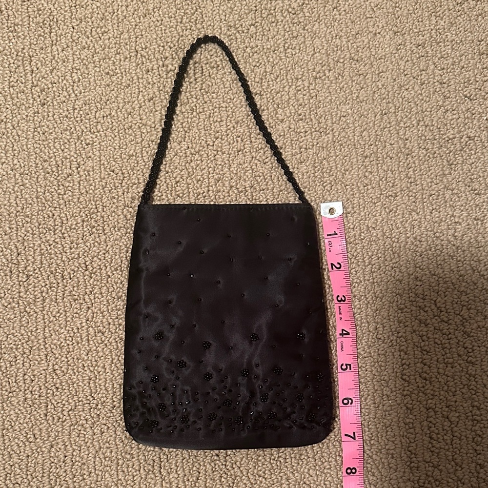 Elegant Black Beaded Evening Bag
